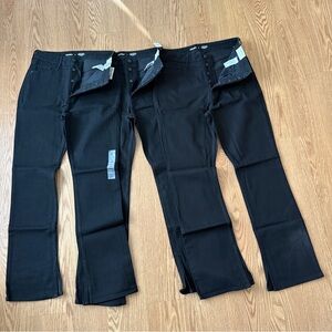 Extra High-Waisted Button-Fly Side-Slit Kicker Boot-Cut Jeans Women’s Sz 4,6,12